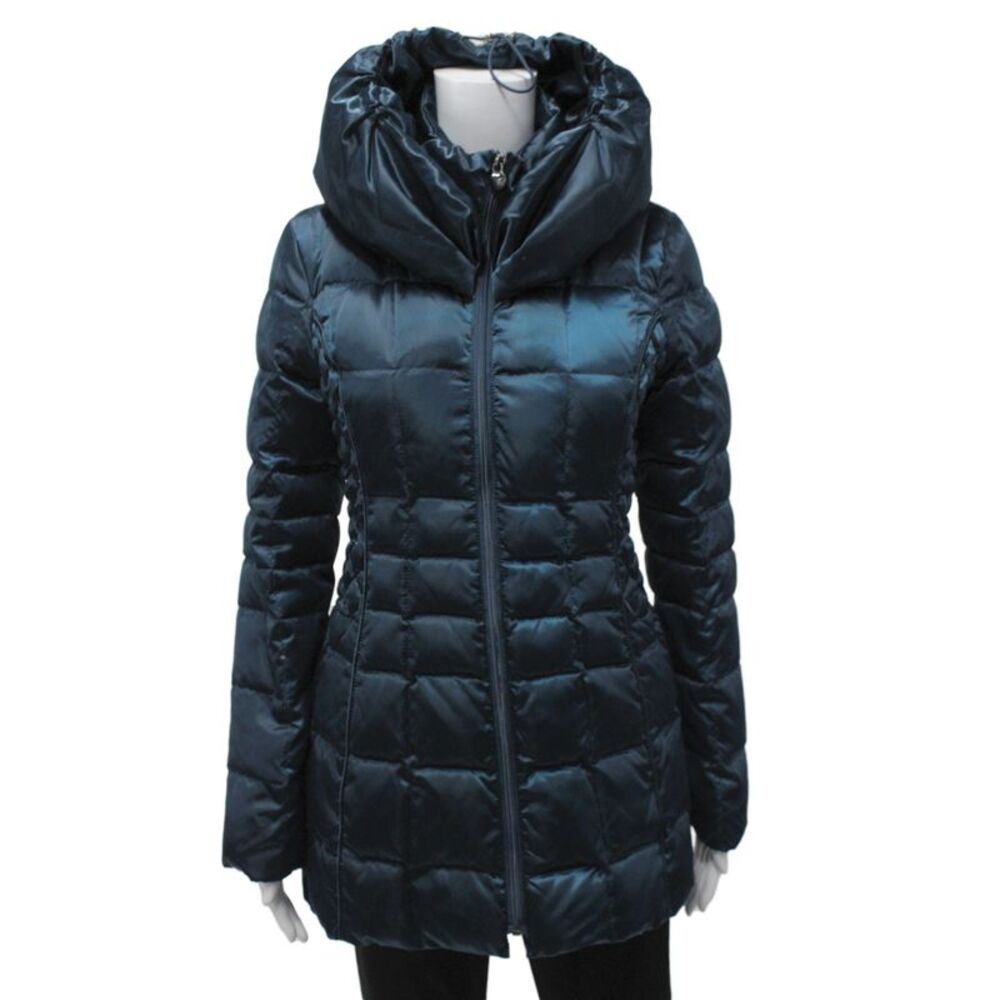 Laundry by Shelli Segal Women Puffer Jacket Blue Animal Print Size XS